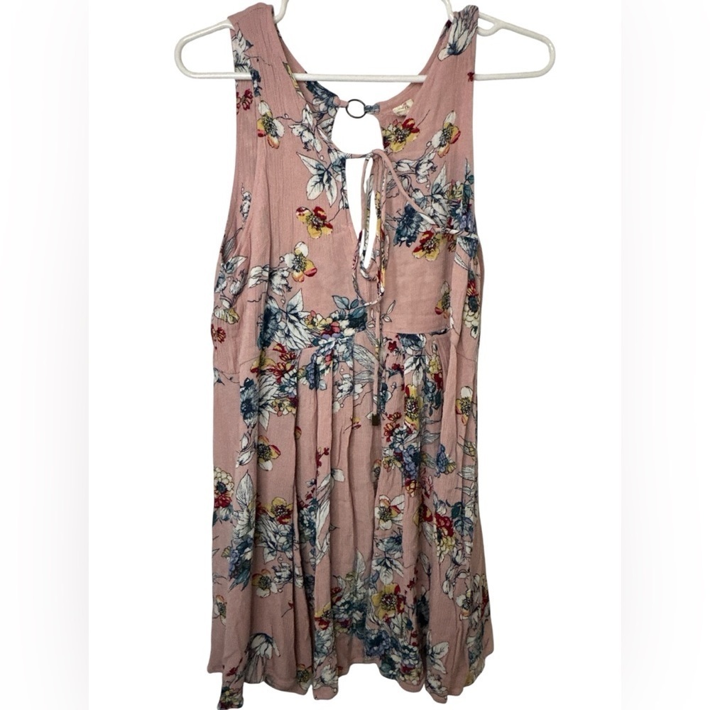 IJOAH Floral Pink Sleeveless Dress Small